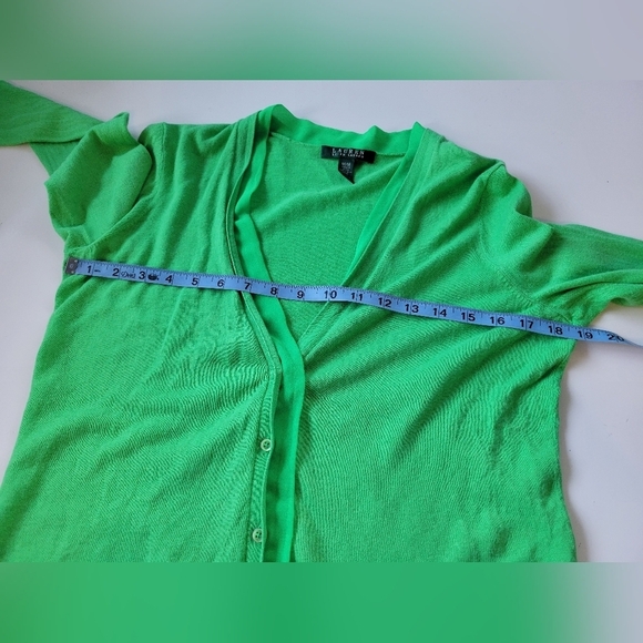 Lauren Ralph Lauren Linen Blend Women's Cardigan in Green Size M - Picture 4 of 7